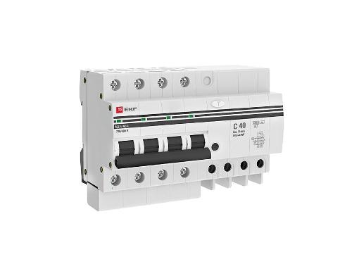Изображение товара Дифференциальный автомат EKF DA4-40-30-pro 40А 30мА 4 полюса