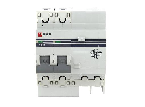 Изображение товара Дифференциальный автомат EKF DA2-32-30-pro 2п 30мА IP20 автомат защиты