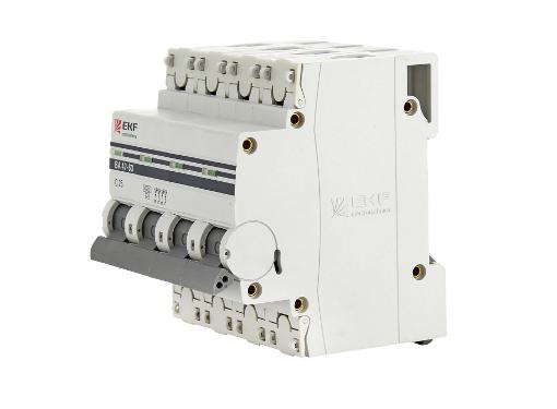 Изображение товара Автомат EKF mcb4763-4-40C-pro мощностью 40А 4 полюса IP 20