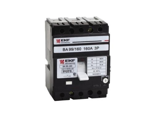 Изображение товара Автомат EKF mccb99-160-63 3п 160А IP20 защита от перегрузок и коротких замыканий