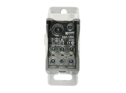 Изображение товара Блок распределительный кросс крепеж на панель и din кбр-125a EKF plc-kbr125