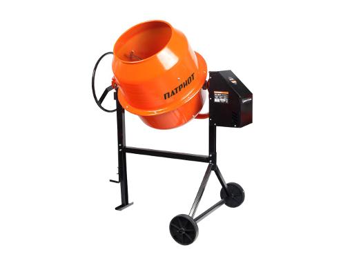 Изображение товара Бетономешалка PATRIOT БМ 182С мощность 500Вт объем 100л режимы длительной эксплуатации
