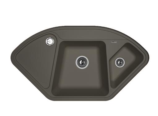 Изображение товара Мойка кухонная FLORENTINA Капри антрацит 1060х575
