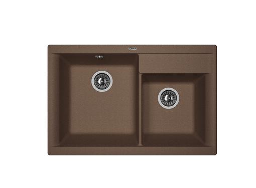 Изображение товара Мойка кухонная FLORENTINA Касси 780 мокко из искусственного камня встраиваемая сверху