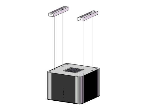 Изображение товара Кухонная вытяжка MAUNFELD BOX ISLA 45 нержавейка белое стекло островная