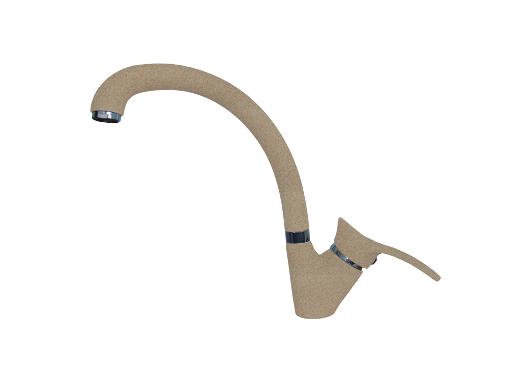 Изображение товара Смеситель FLORENTINA FL-03 Омега песочный для мойки поворотный с керамическим картриджем