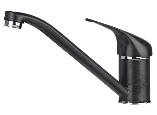 Изображение товара Смеситель GRANULA GR-1023 низкий с длинным изливом черный для кухни