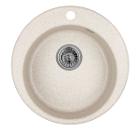 Изображение товара Кухонная кварцевая мойка GRANULA GR-4801 классик 415x490 мм круглая с одним сливным отверстием