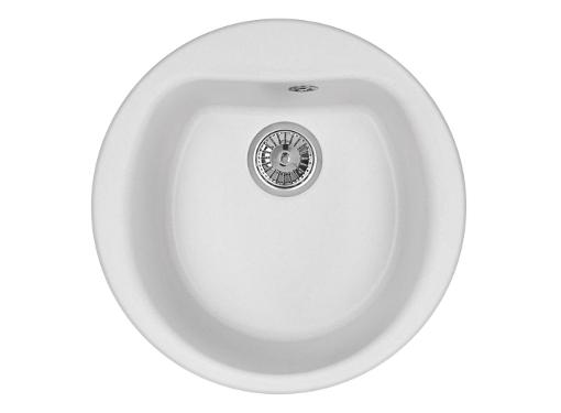 Изображение товара Круглая мойка для кухни GRANULA GR-5101 арктик