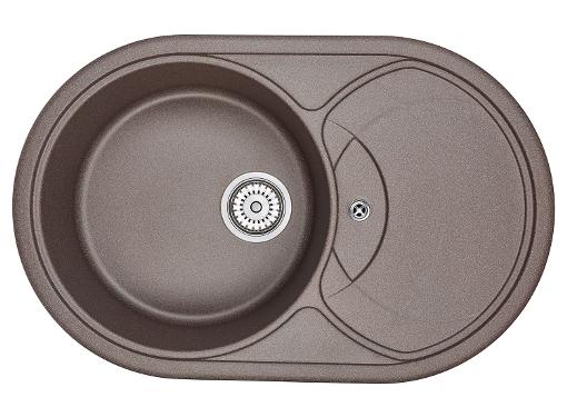 Изображение товара Кухонная мойка GRANULA GR-7801 кварцевая эспрессо овальная с крылом