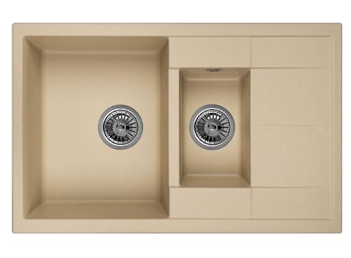 Изображение товара Кухонная мойка GRANULA GR-7802 с двумя чашами в цвете жасмин