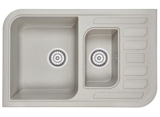 Изображение товара Мойка кухонная GRANULA GR-7803 базальт кварцевая с двумя чашами и крылом