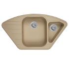 Изображение товара Мойка кухонная GRANULA GR-9101 угловая бежевого цвета