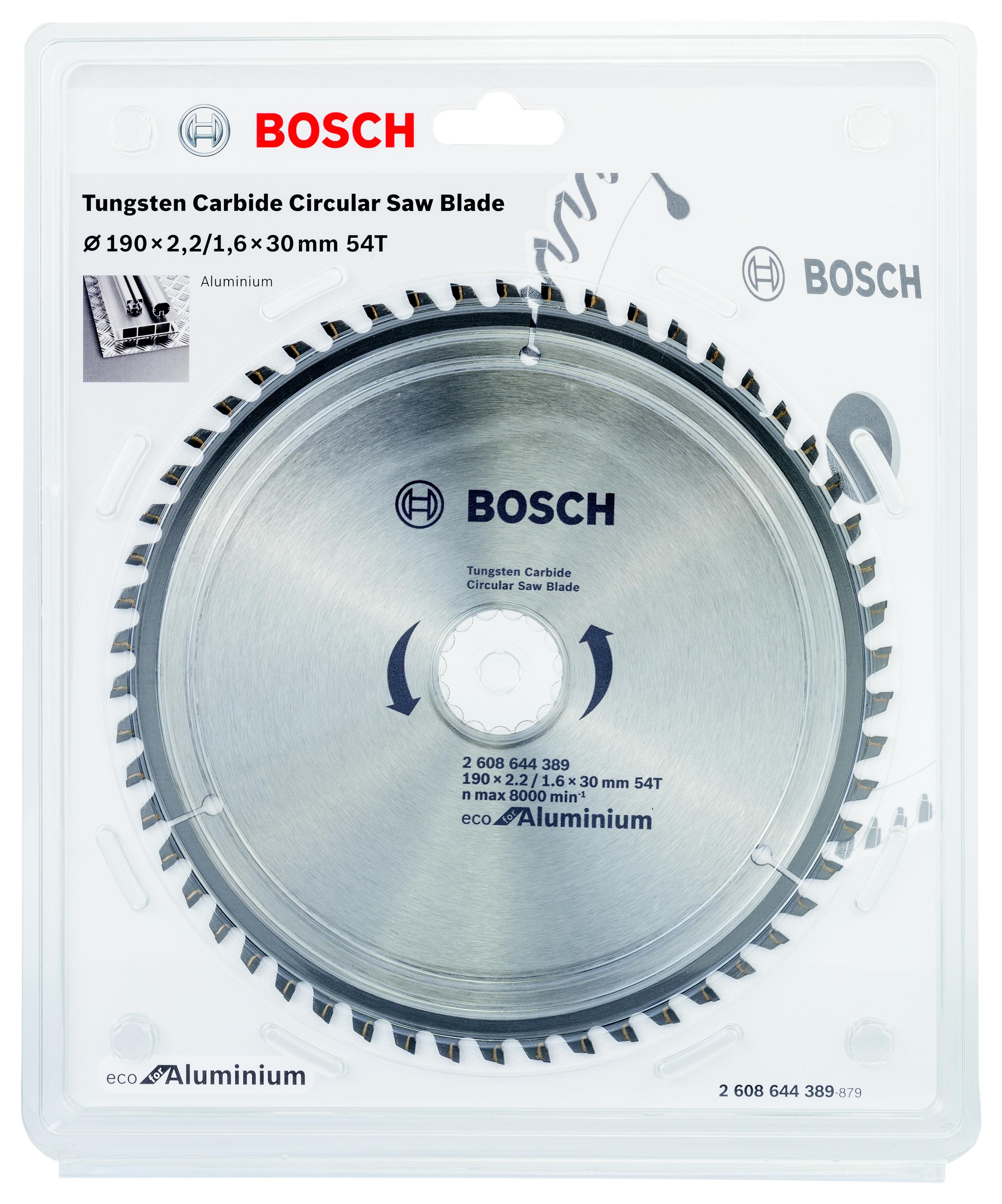 фото Диск пильный твердосплавный bosch ф190х30мм 54зуб. (eco al 2.608.644.389)