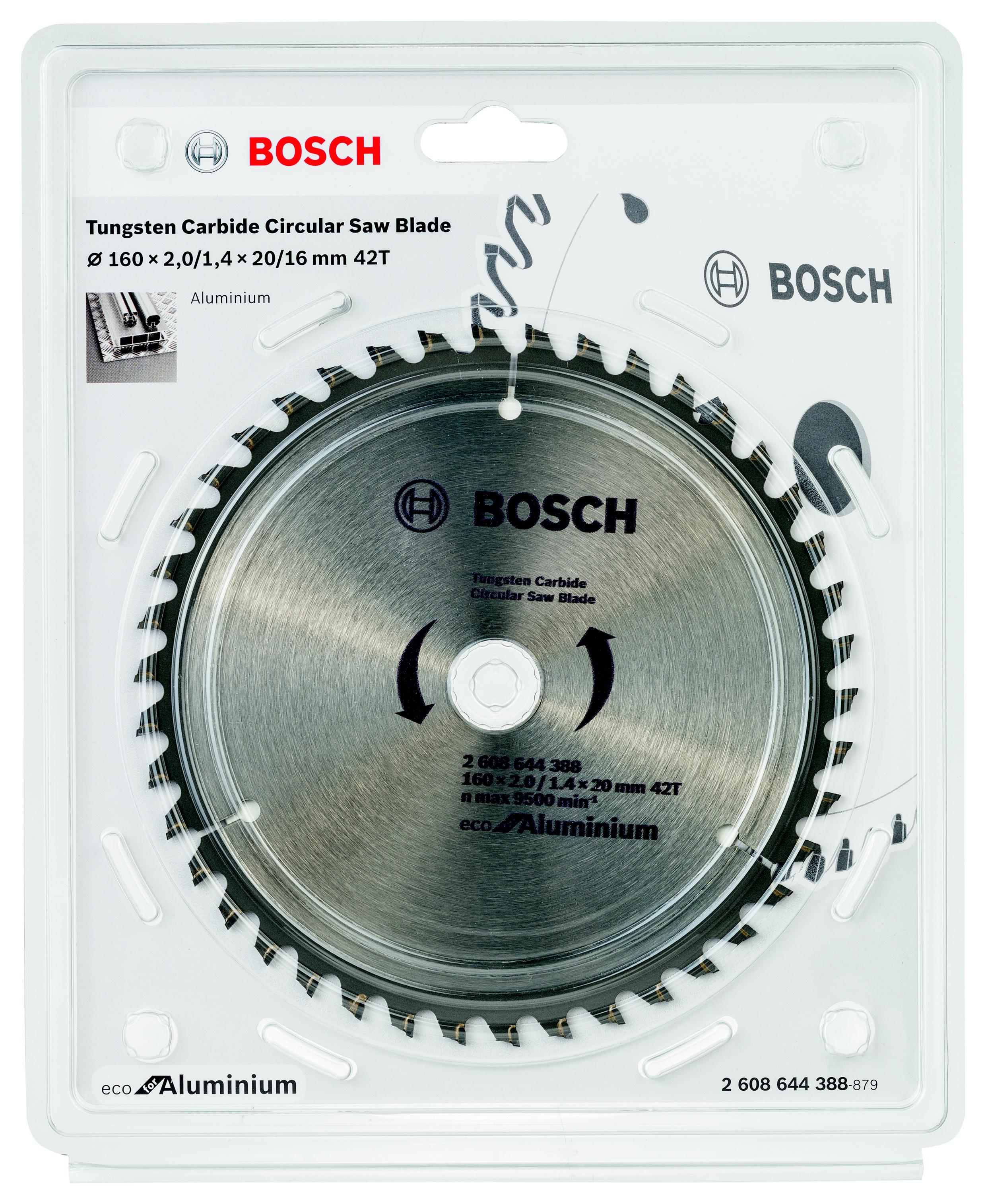 фото Диск пильный твердосплавный bosch ф160х20мм 42зуб. (eco al 2.608.644.388)