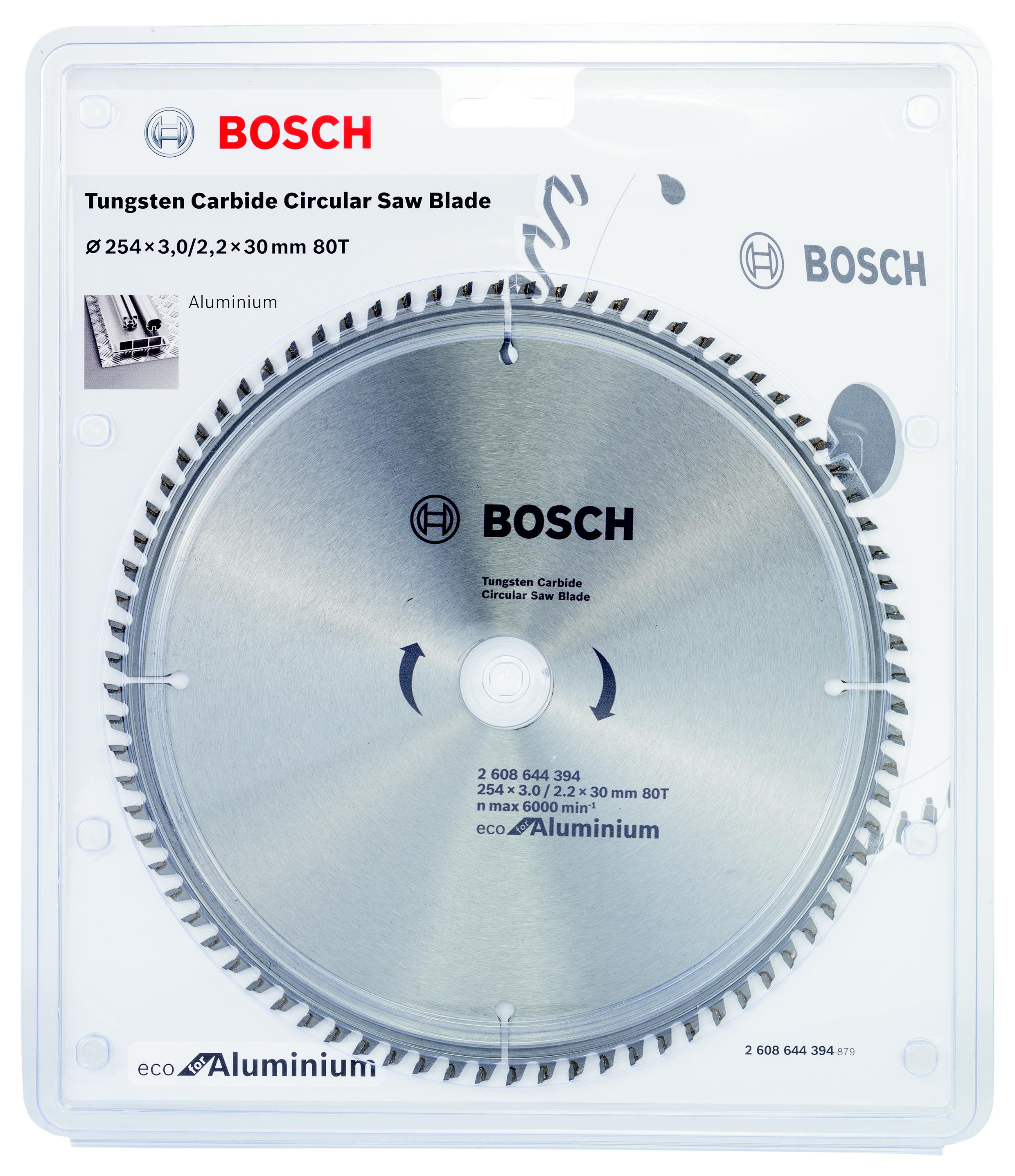 фото Диск пильный твердосплавный bosch ф254х30мм 80зуб. (eco al 2.608.644.394)