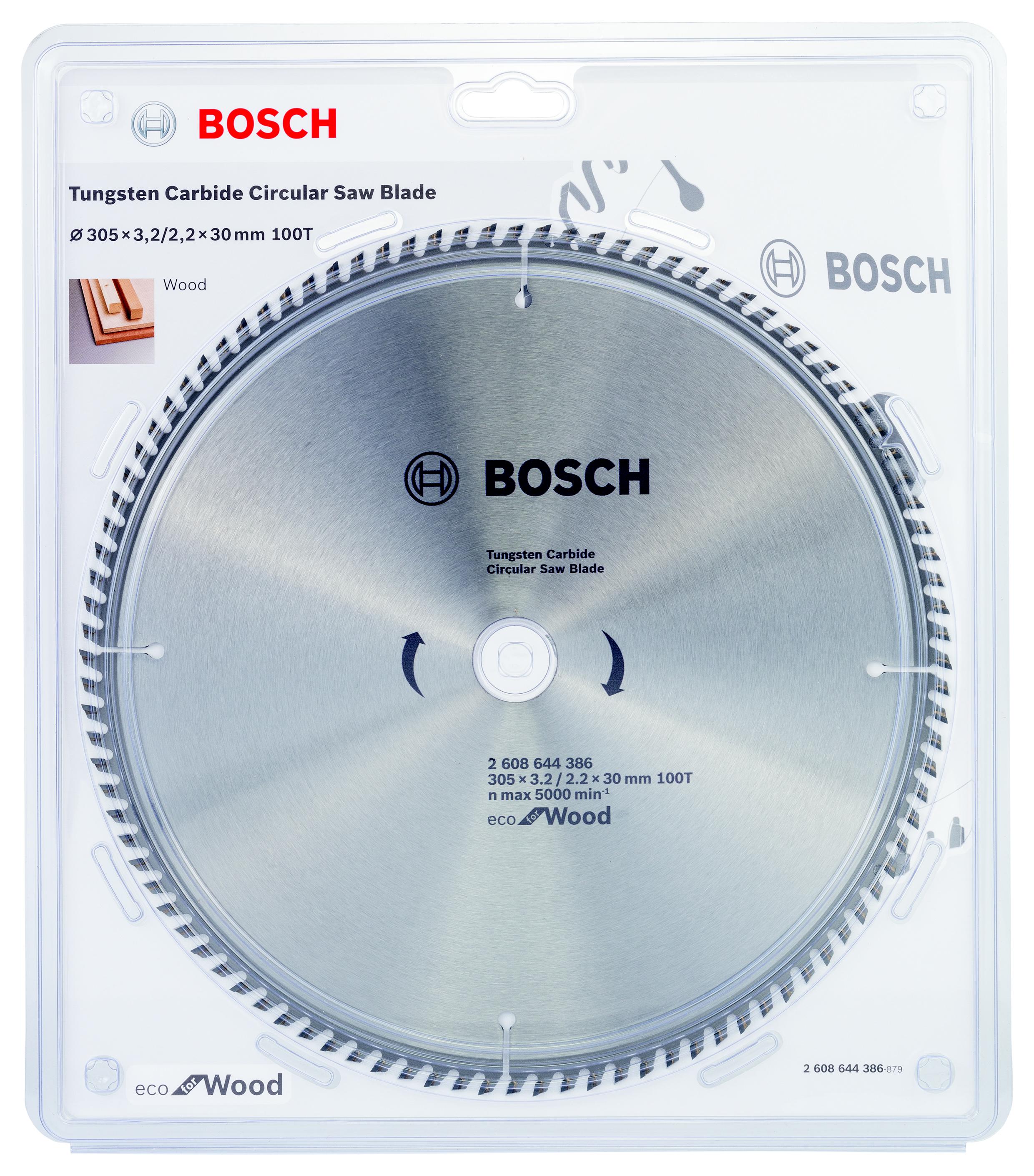 фото Диск пильный твердосплавный bosch ф305х30мм 100зуб. (eco wo 2.608.644.386)