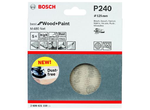 Изображение товара Круг шлифовальный BOSCH 125 мм сетчатый серия M480 для эксцентриковых машин