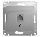Изображение товара Розетка SCHNEIDER ELECTRIC GSL000381T Glossa телефонная RJ11 алюминий