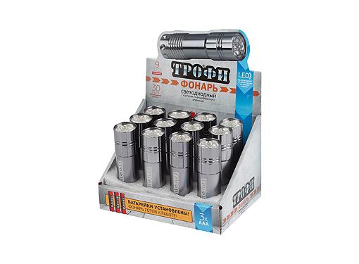 Изображение товара Фонарь ТРОФИ TM9-box12 светодиодный батареечный мощность 0,7 Вт 60 Лм