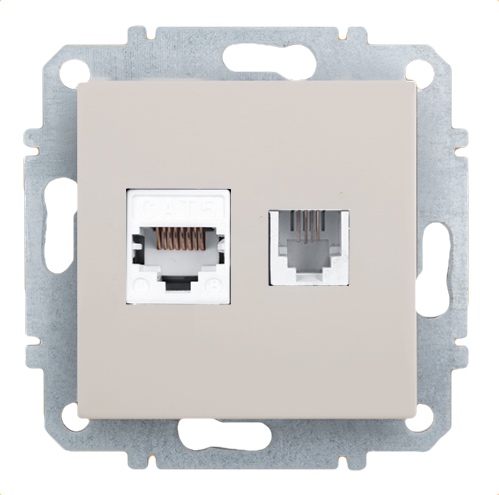 

Розетка Zakru Za215406 Бежевый