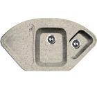 Изображение товара Мойка кухонная угловая LAVA A3.SCA серого цвета с крылом и двумя чашами