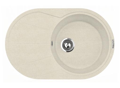 Изображение товара Кухонная мойка LAVA E3.CRE овальная с крылом и сливом, бежевый