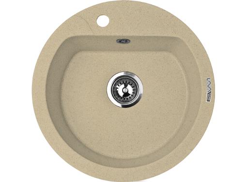 Изображение товара Круглая кухонная мойка LAVA R3.CAM из искусственного камня бежевого цвета