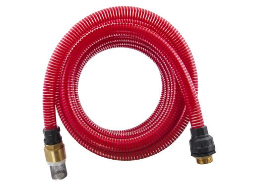 Изображение товара Шланг всасывающий QUATTRO ELEMENTI 7м 25мм с клапаном и фитингом 1"