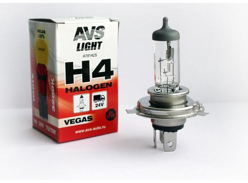 Изображение товара Автолампа AVS Vegas H4 24V 75 70W галогенная для автомобиля