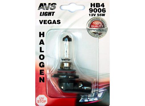 Изображение товара Автолампа AVS Vegas HB4 9006 12V 55W галогенная для автозамены