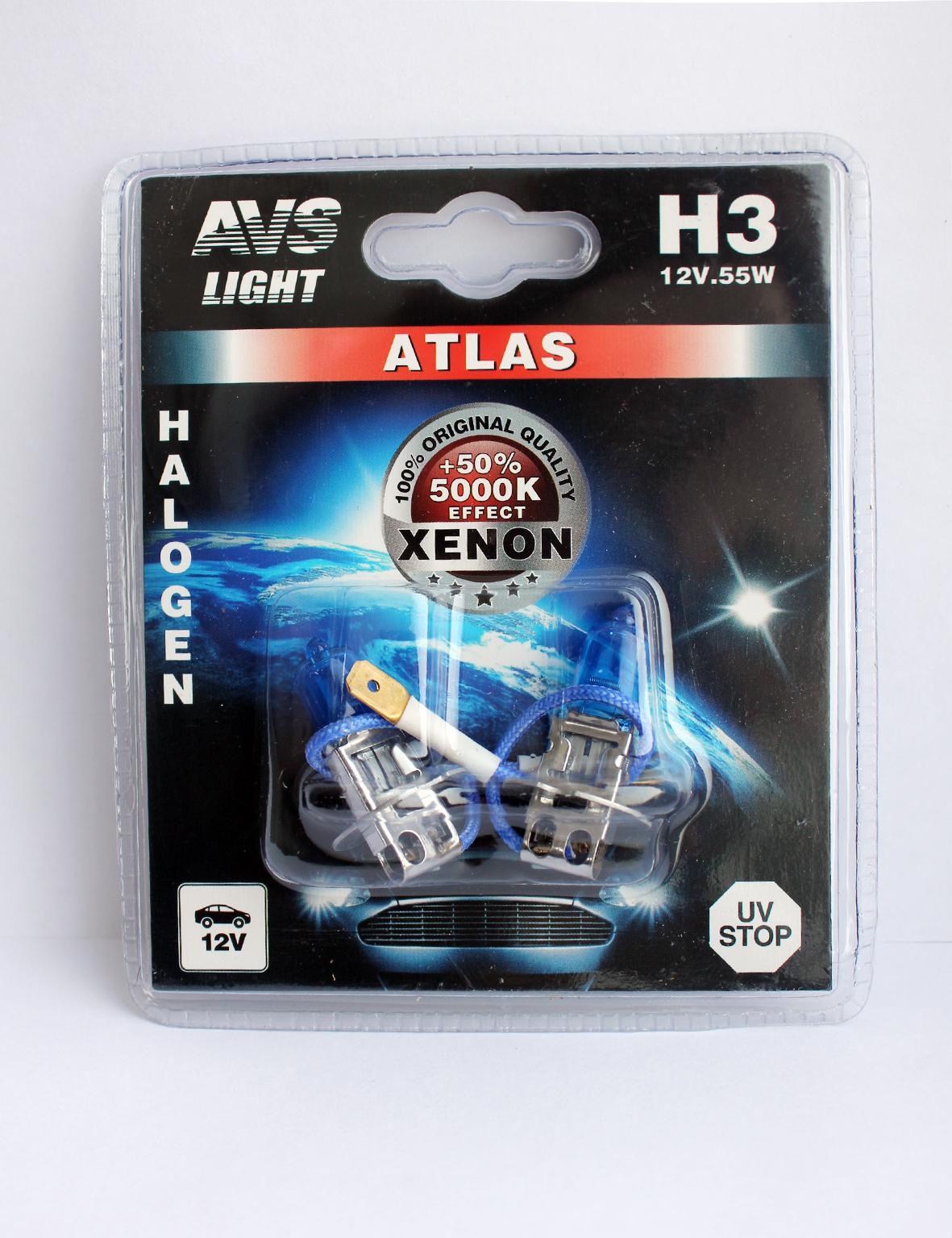 

Лампа автомобильная Avs Atlas h3 12v 55w