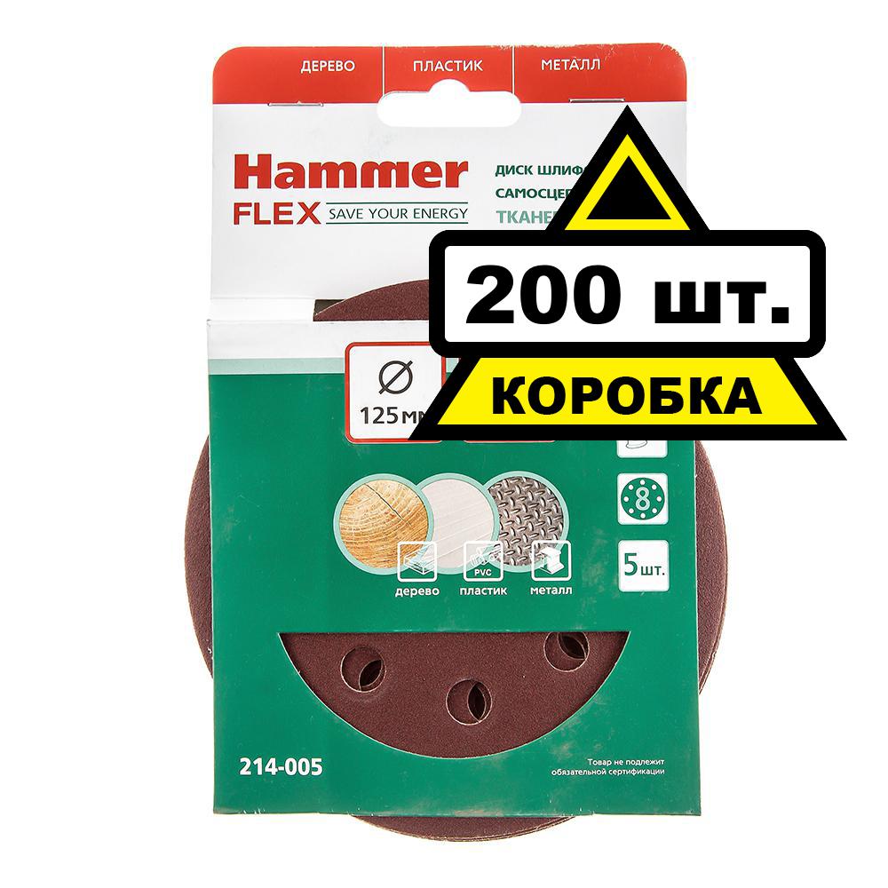

Круг шлиф. самосцепляющийся Hammer 125мм p120 8отв.