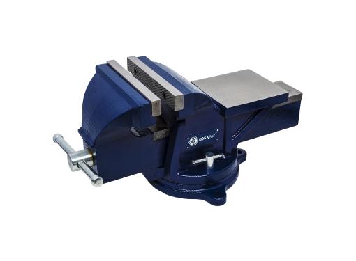 Изображение товара Поворотные слесарные тиски КОБАЛЬТ 246-005, 200 мм с наковальней, ковкий чугун