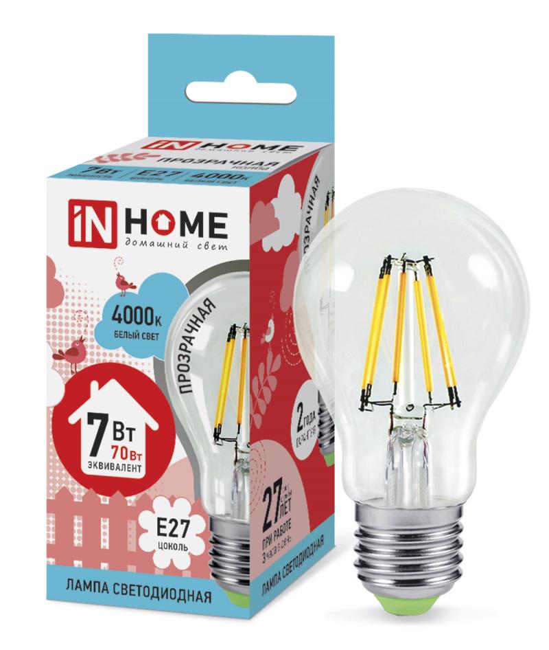 

Лампа светодиодная Asd In home led-a60-deco 7Вт 230В Е27 4000К