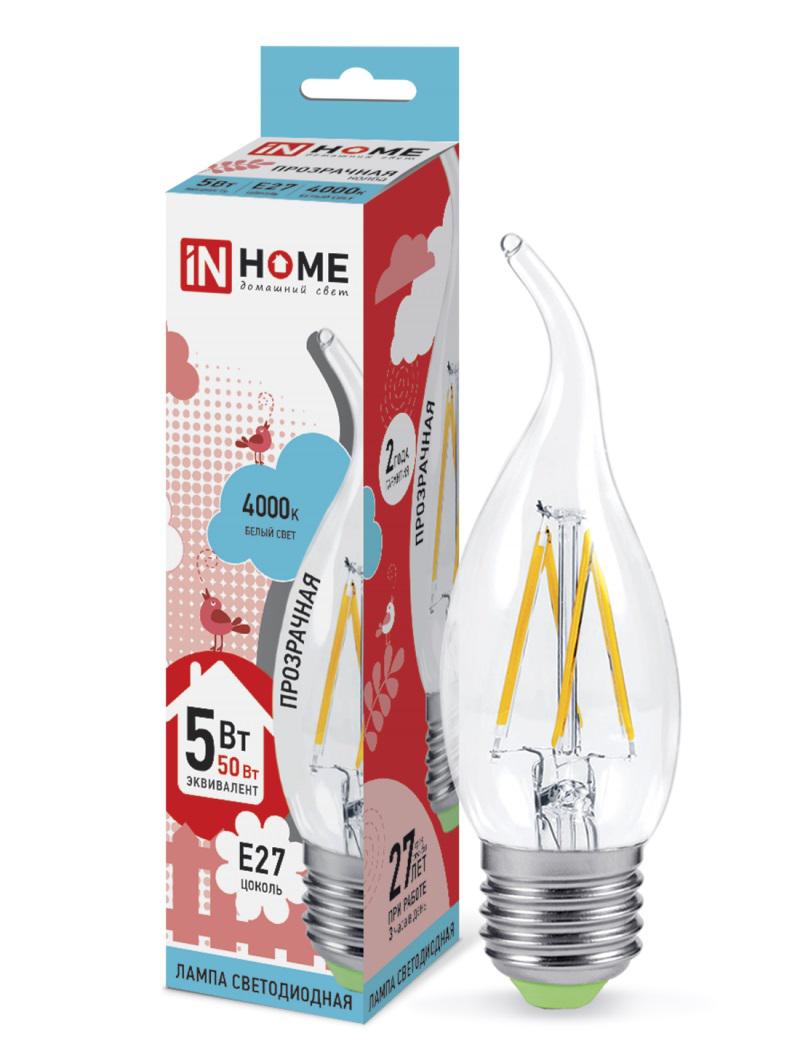 

Лампа светодиодная Asd In home led-СВЕЧА НА ВЕТРУ-deco 5Вт 230В Е27 4000К