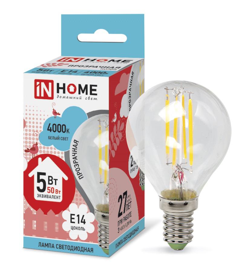 

Лампа светодиодная Asd In home led-ШАР-deco 5Вт 230В Е14 4000К