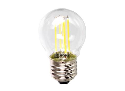 Изображение товара Светодиодная лампа ASD IN HOME LED-ШАР-deco 5Вт E27 4000K 450Лм прозрачная