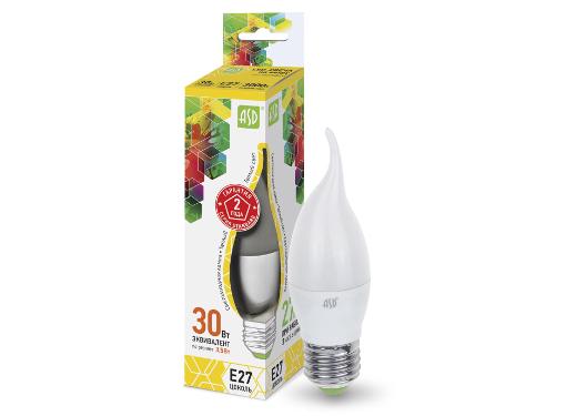 Изображение товара Лампа светодиодная ASD LED-СВЕЧА НА ВЕТРУ-standard 3.5Вт 230В E27 3000К