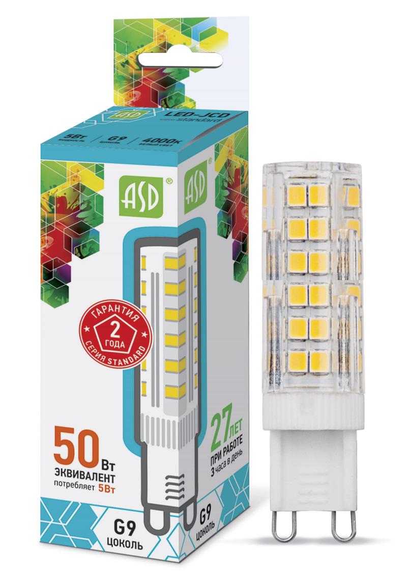 

Лампа светодиодная Asd Led-jcd-standard 5Вт 230В g9 4000К