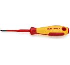 Изображение товара Отвертка KNIPEX KN-982501SLS тонкая диэлектрическая PZ1 187 мм