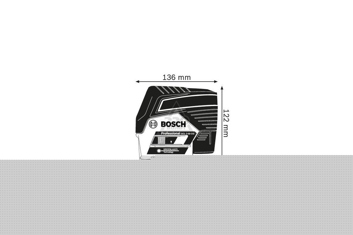 профессиональный лазерный уровень BOSCH GCL 2-15G+RM1+BM3
