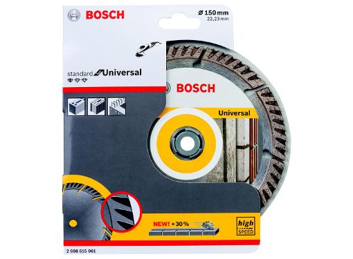 Изображение товара Алмазный круг BOSCH 2608615061 Ф150х22мм универсальный сухой рез турбо