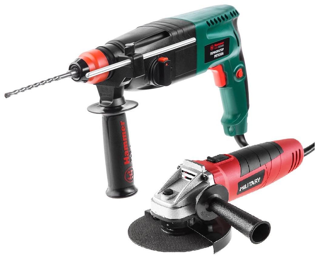 

Набор Hammer Перфоратор prt650a + УШМ military ag600