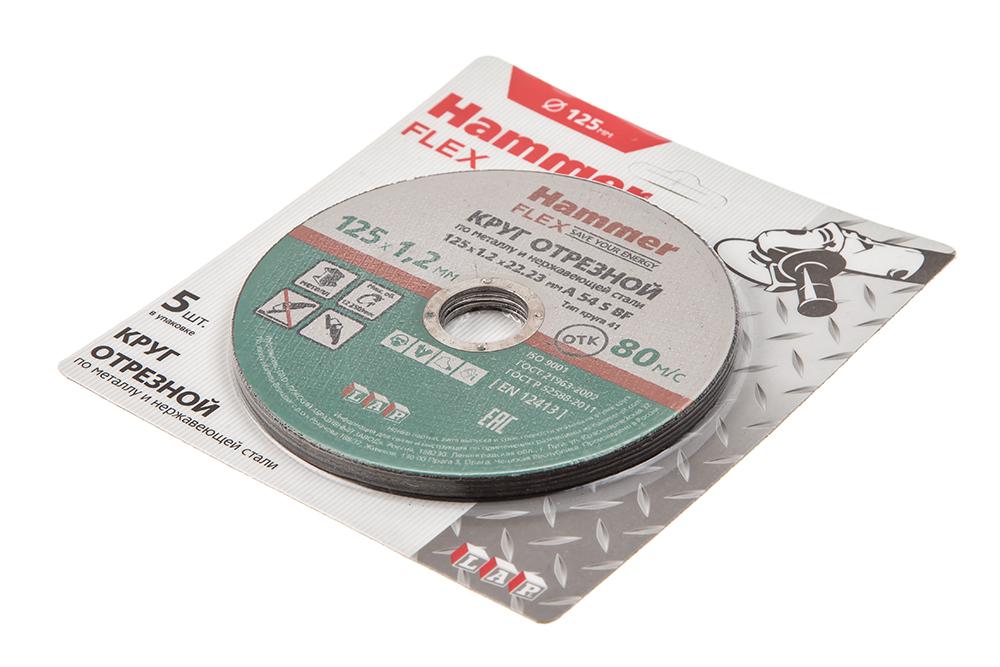 

Круг отрезной Hammer 125x1.2x22 упак. 5 шт., 125x1.2x22 упак. 5 шт.