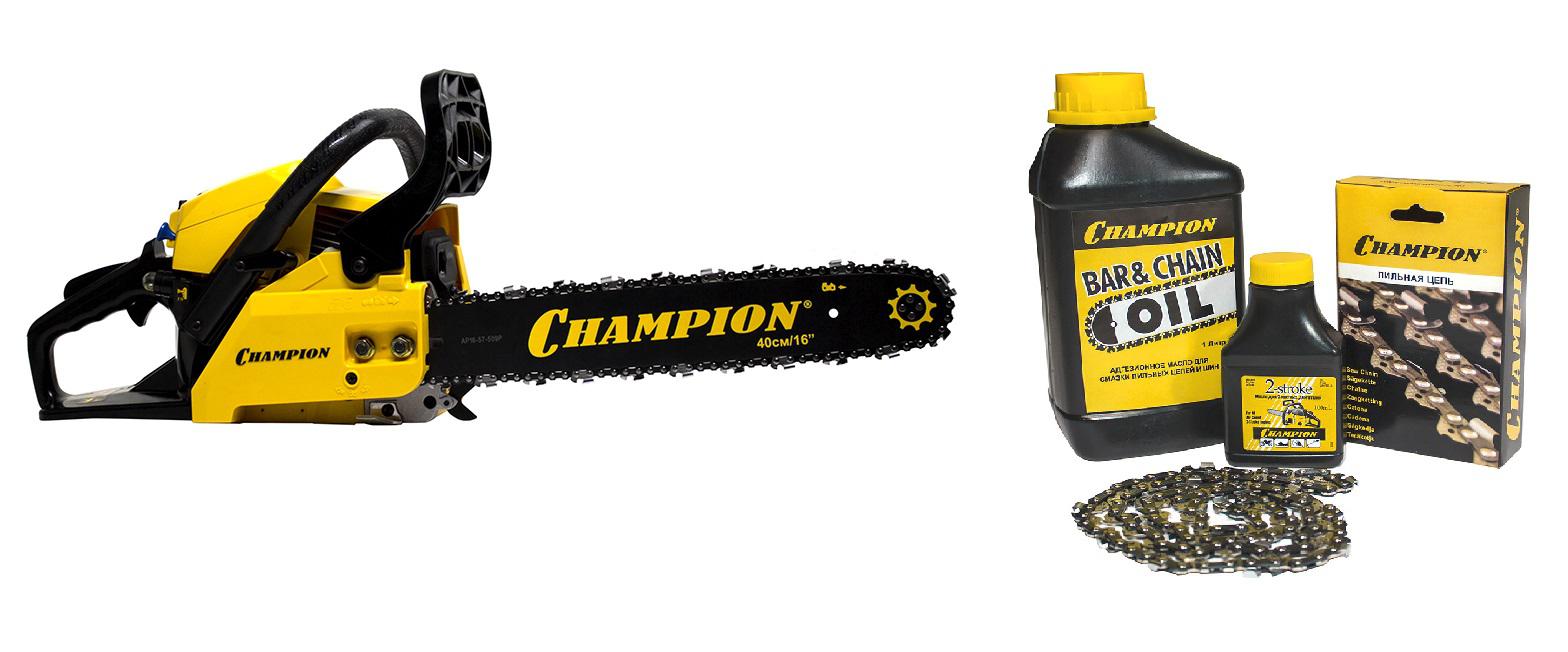 

Бензопила Champion 237 + Подарочный набор, 237 + Подарочный набор