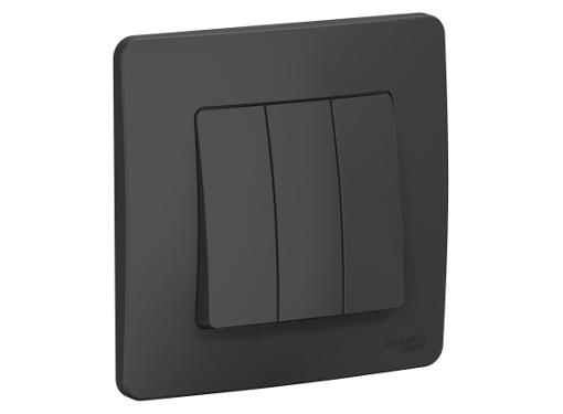 Изображение товара Выключатель SCHNEIDER ELECTRIC Blanca 3-кл. антрацит IP20 250В 10А