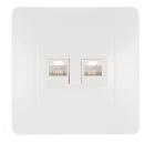 Розетка компьютерная двойная SCHNEIDER ELECTRIC BLNIS045451 Blanca RJ45 белый