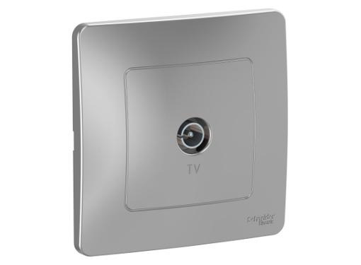 Изображение товара Телевизионная розетка Schneider Electric Blanca алюминий для скрытой установки