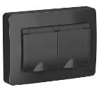 Изображение товара Двухместная розетка Schneider Electric Blanca IP44 с заземлением 16А антрацит